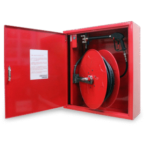 fire hose reel with nozzle